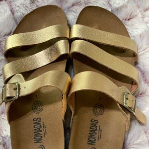 NWOT  Gold sandals